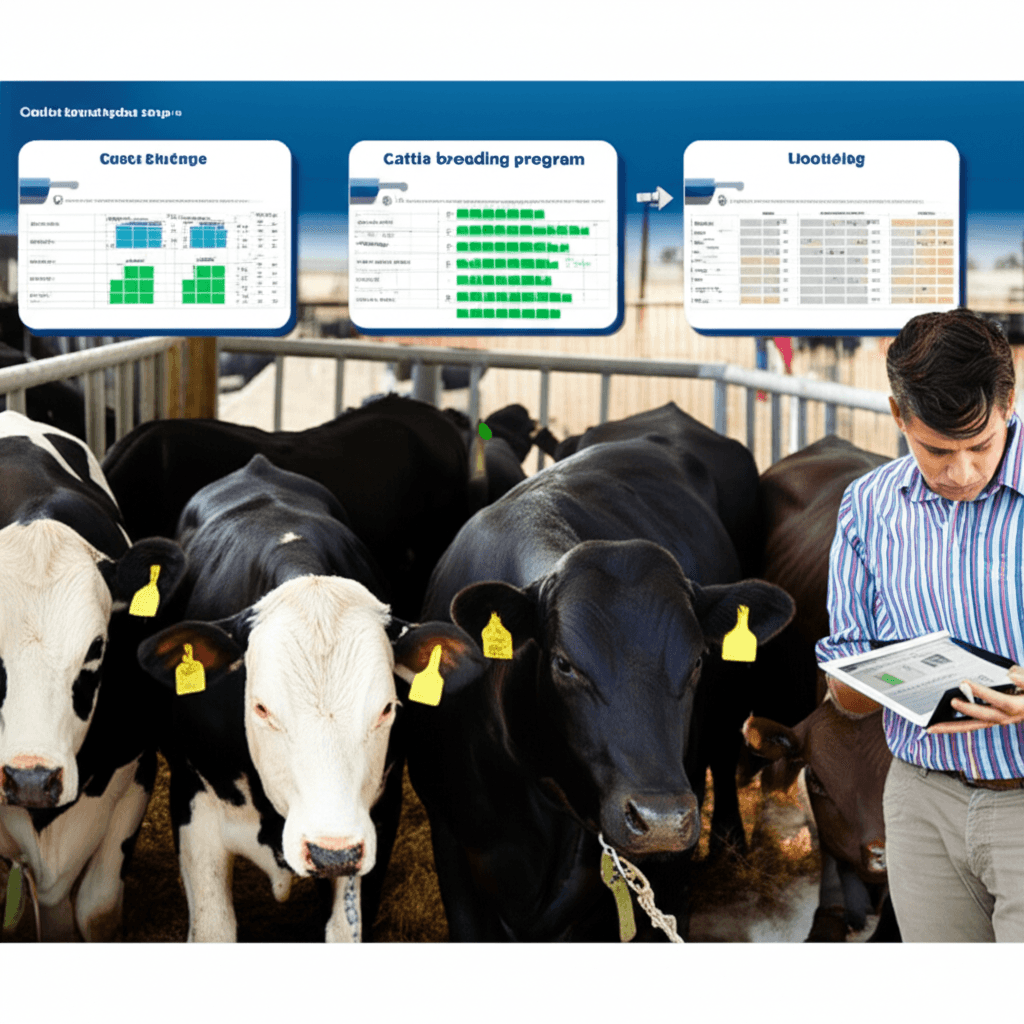 Modern breeding facility showing strategic planning with fetal sex determination data